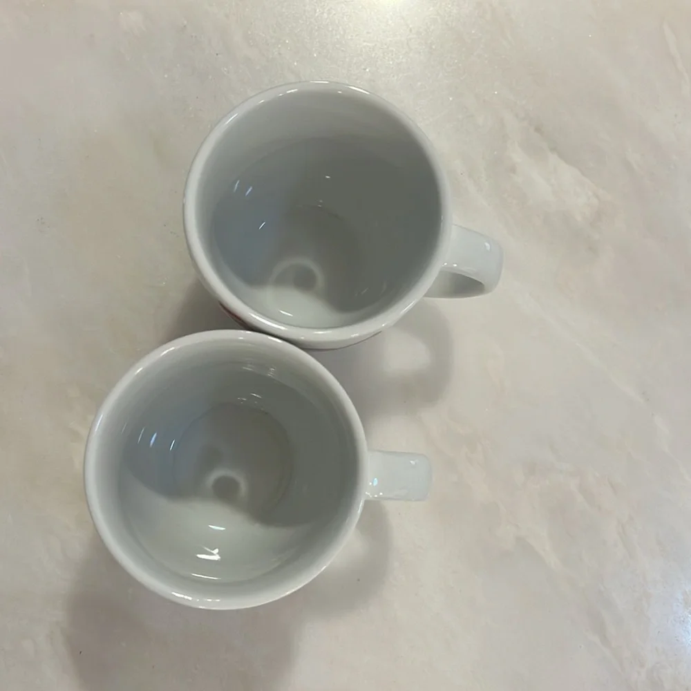 TWO Crate&Barrel Skating Gingerbread Mugs Holiday Christmas Mug NWOT